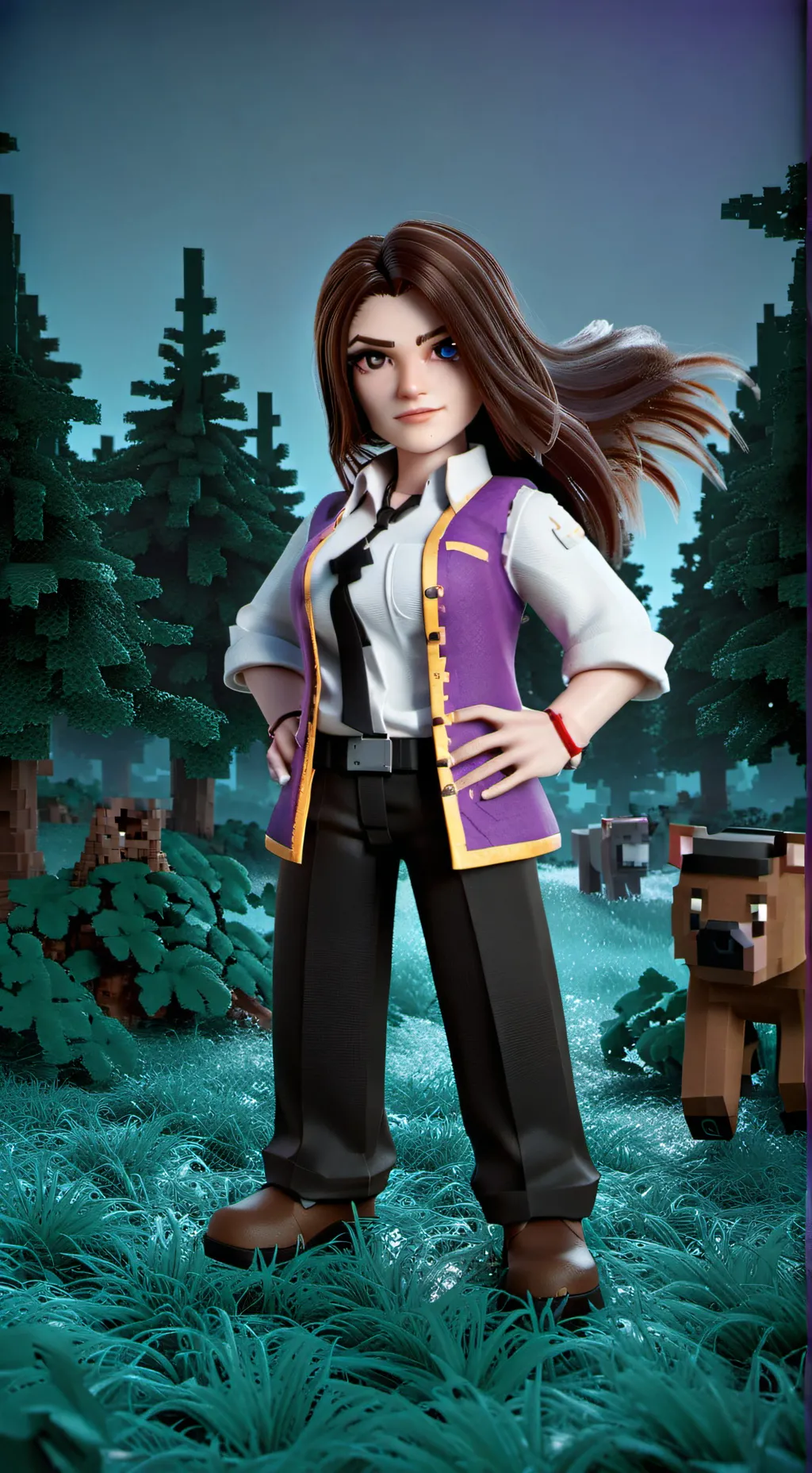 ai character: Aphmau  background