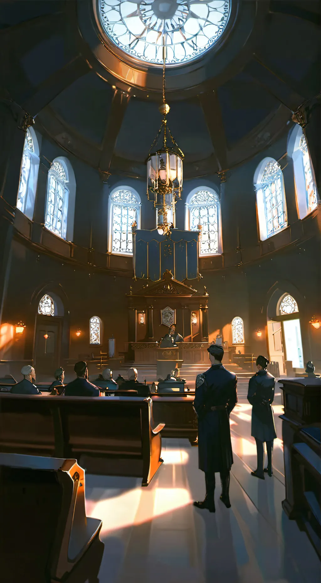 ai character: HH courtroom A✨ background