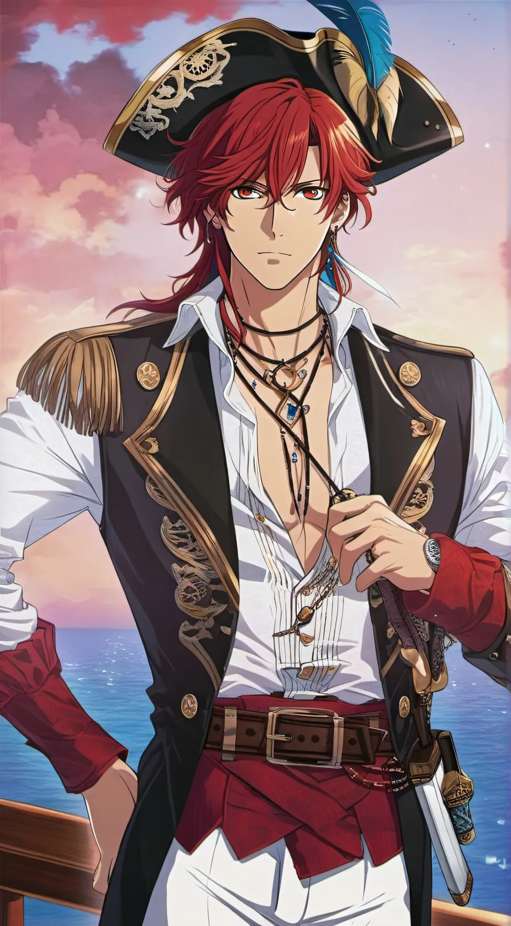 ai character: Eric fire heart ￼ background