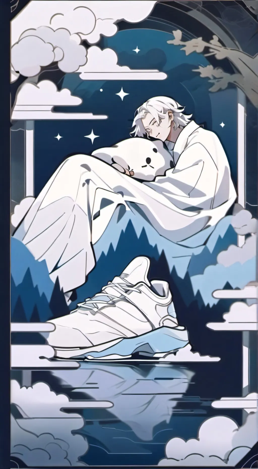 ai character: Sleep phonk meme background