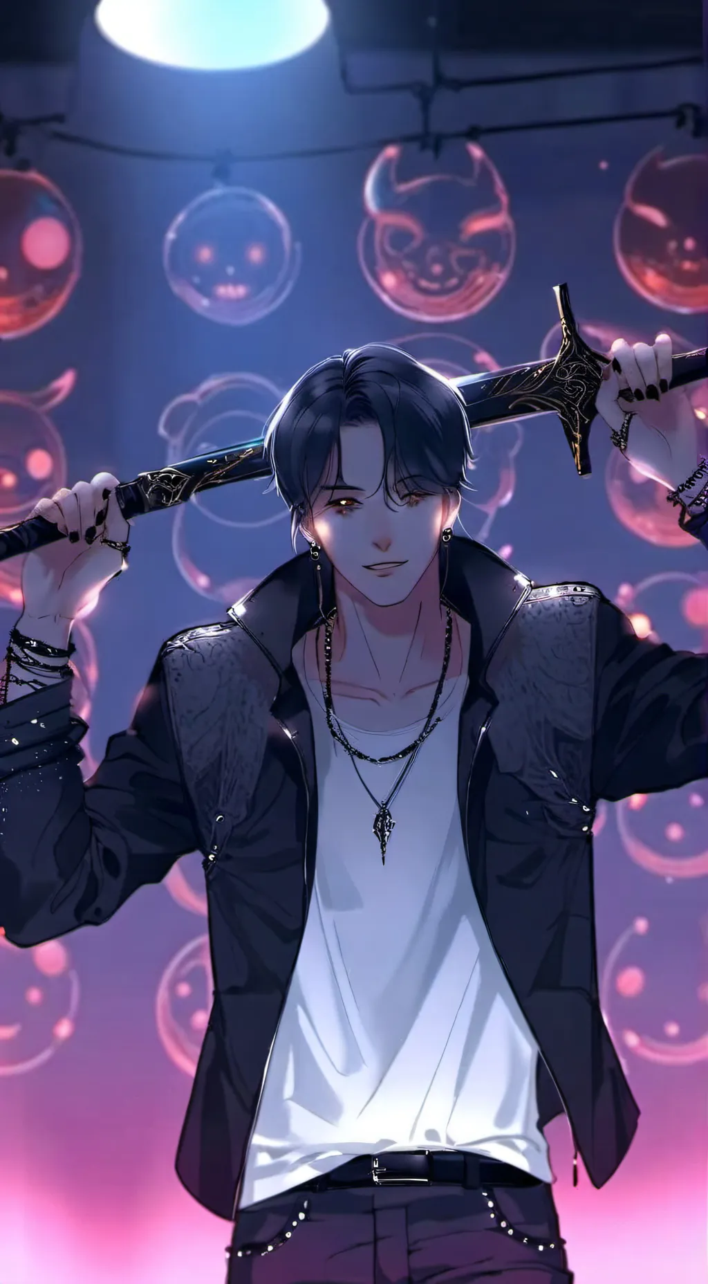 ai character: kpop démon hunter background