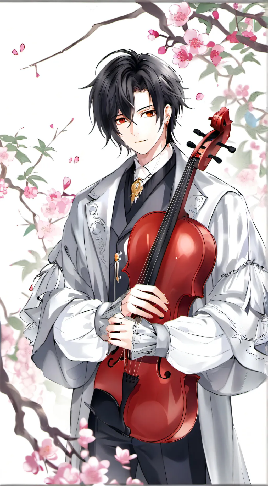 ai character: Violet background