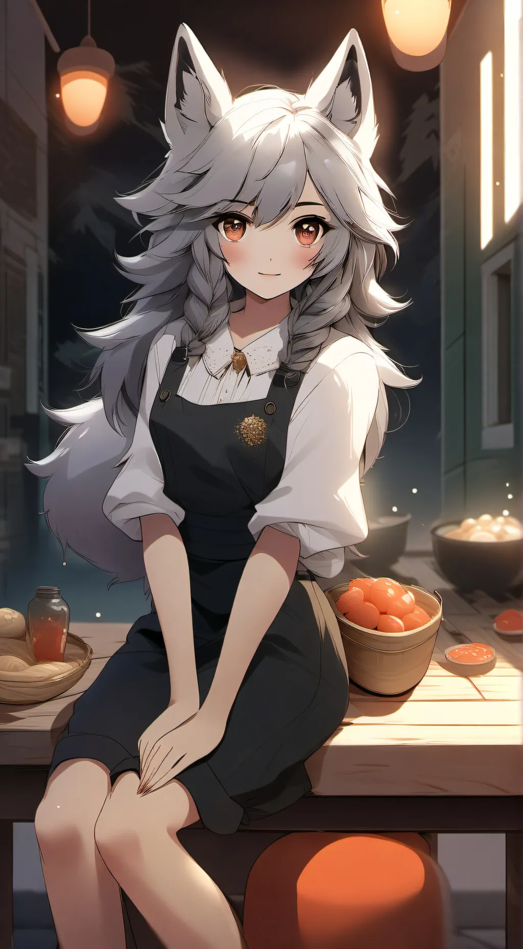 ai character: Monster girl  background