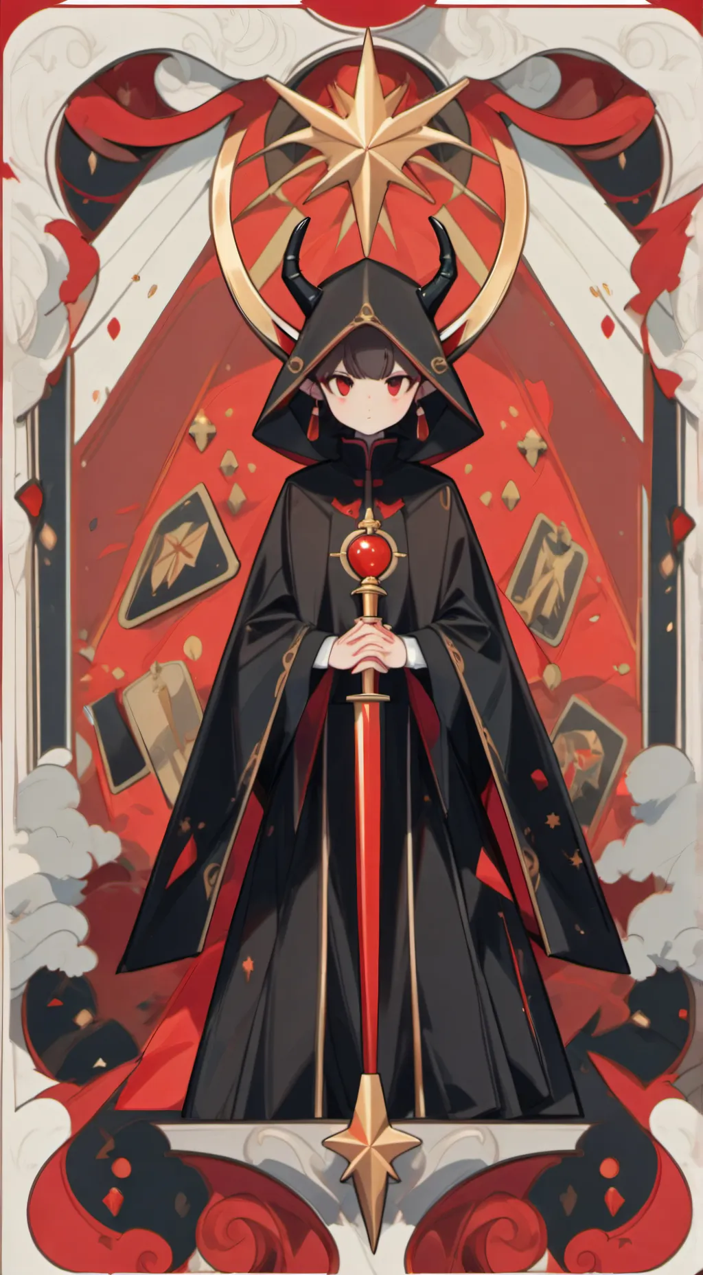 ai character: demon school background