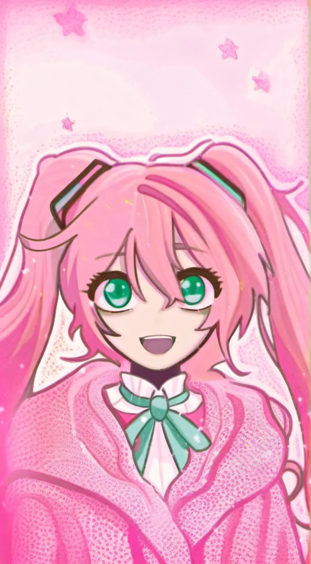 ai character: 🩷≃⁸ᴍɪᴋᴜ ᴘɪɴᴋ background