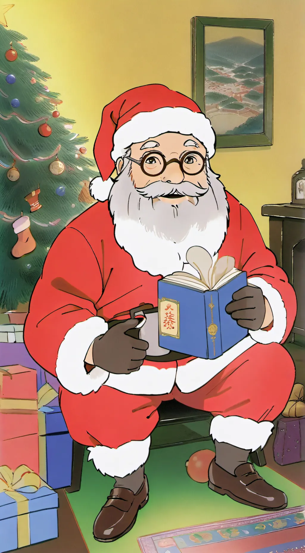 ai character: north pole background