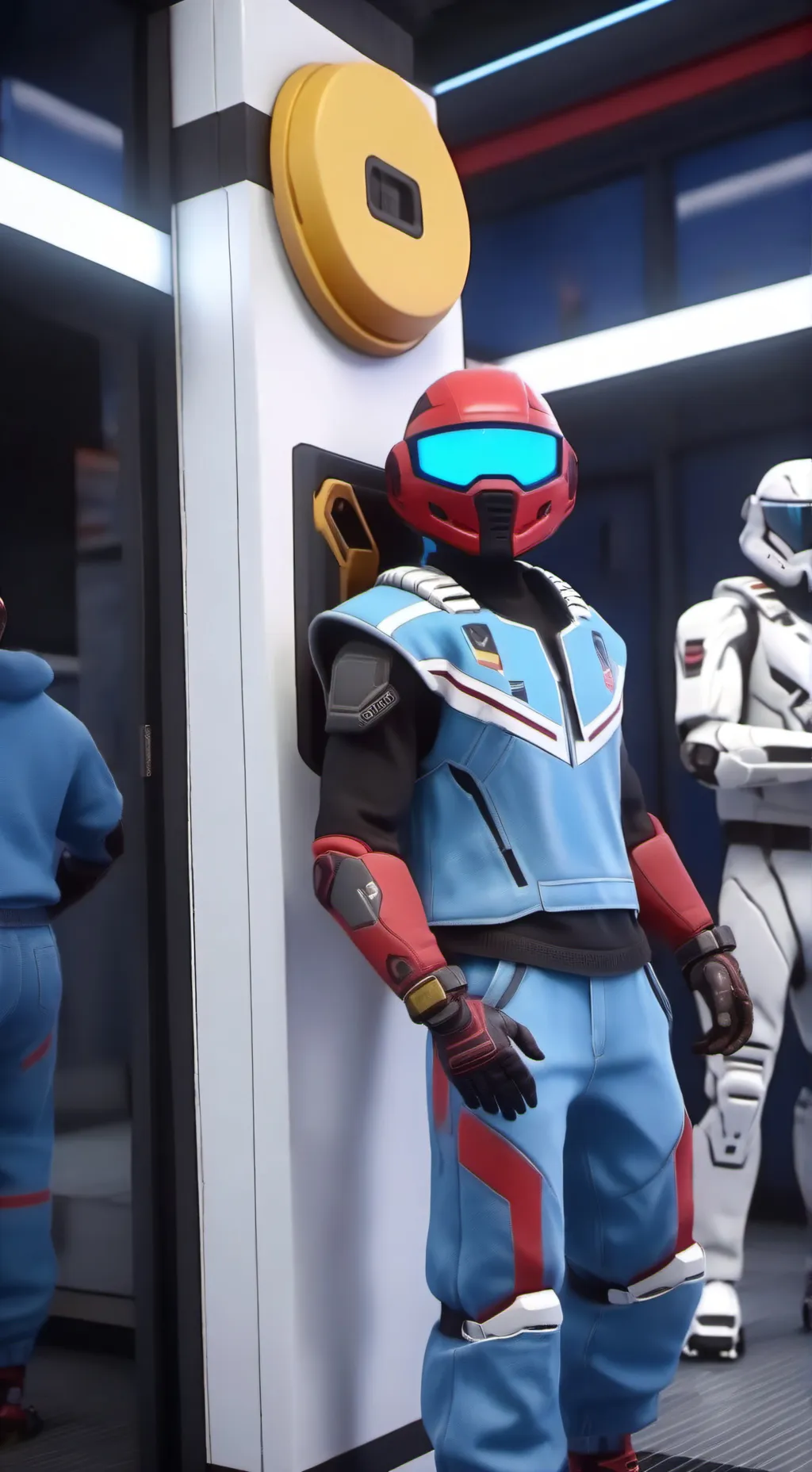 ai character: Azer... Laser guy background