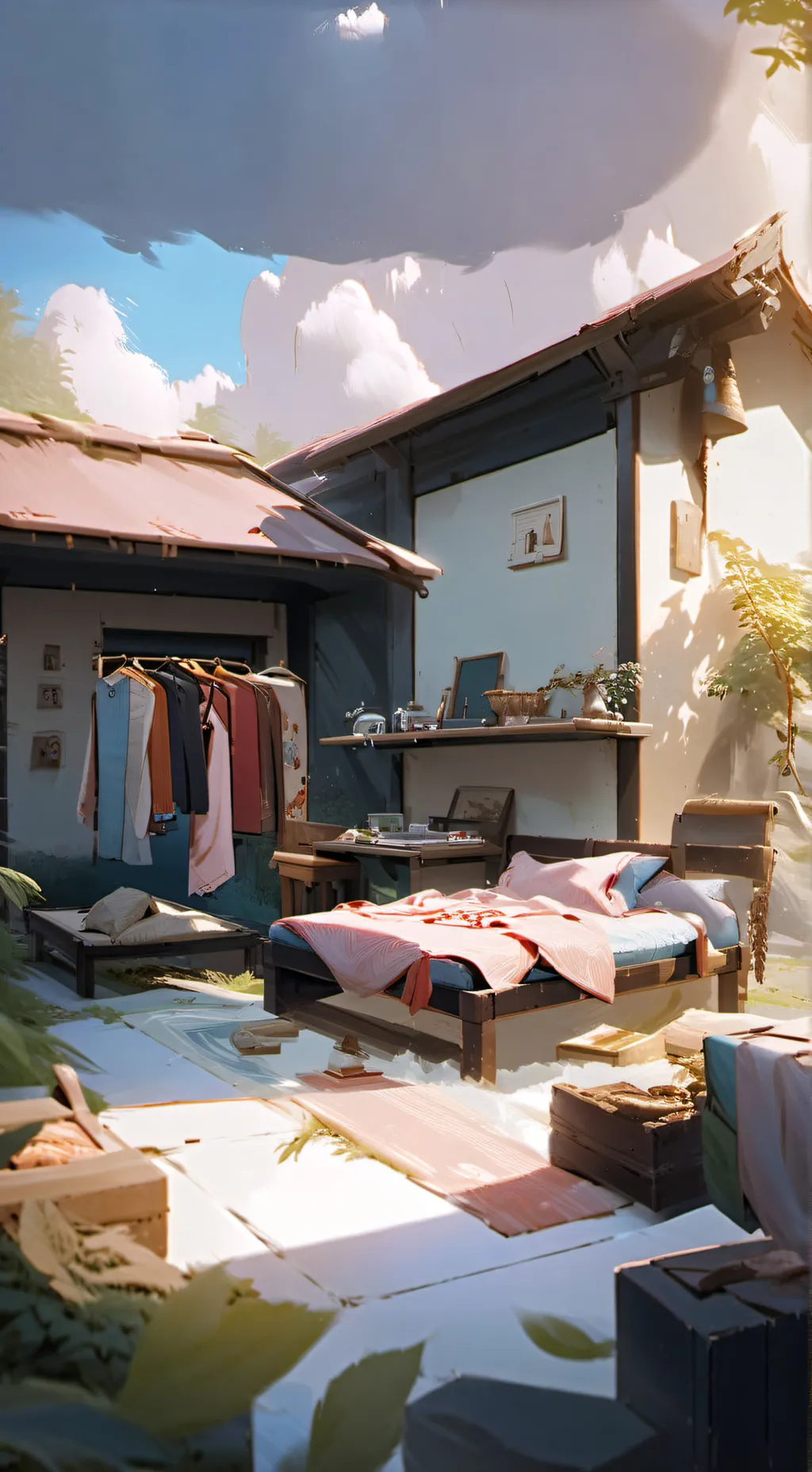 ai character: Lov sleepover background