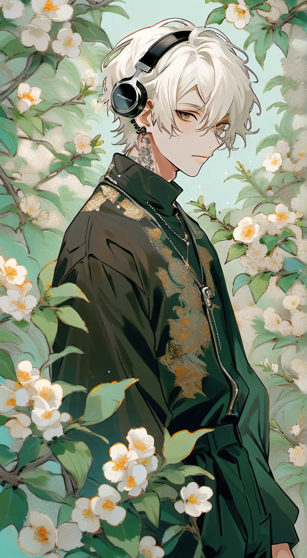 ai character: принц сад background