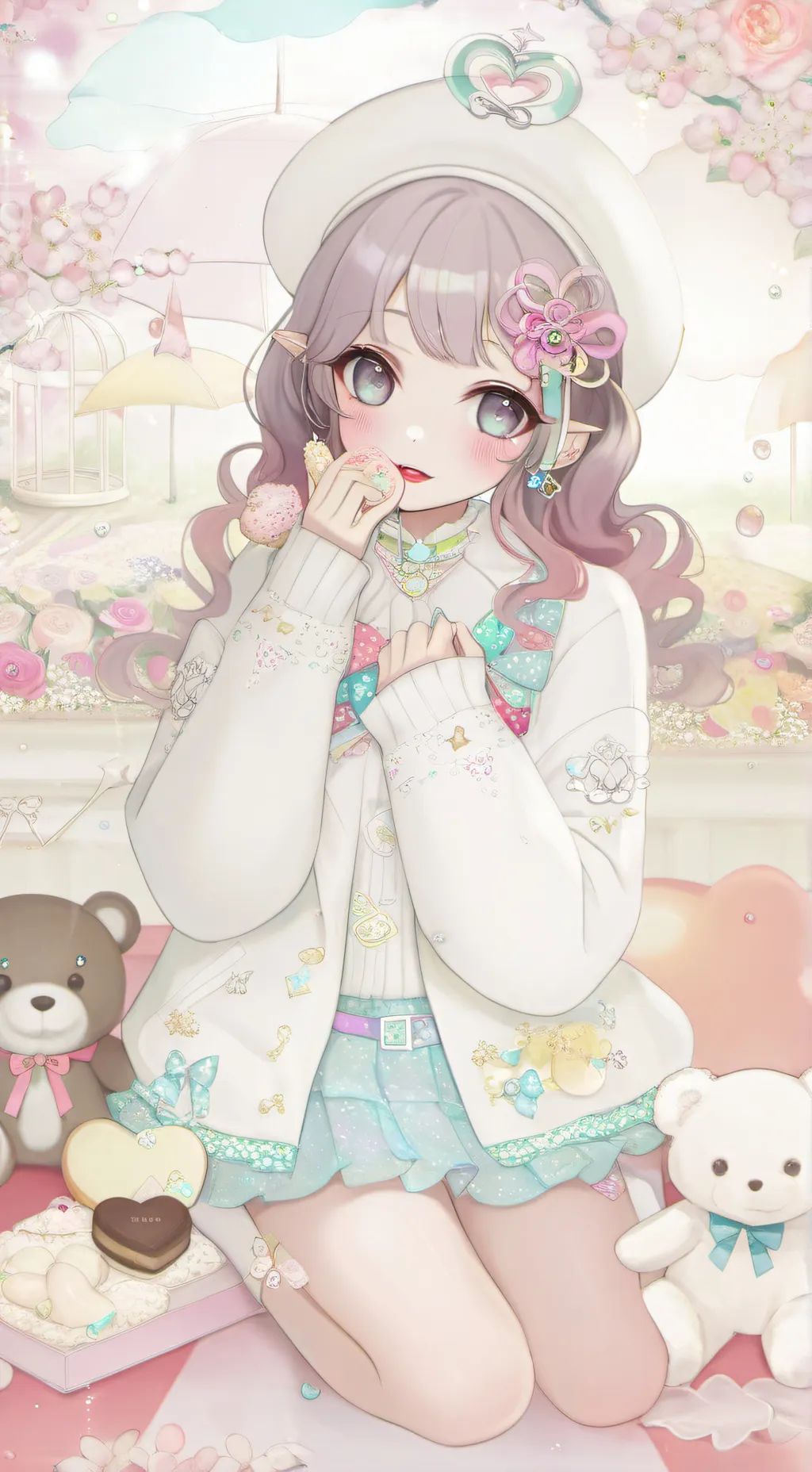 ai character: cielo background