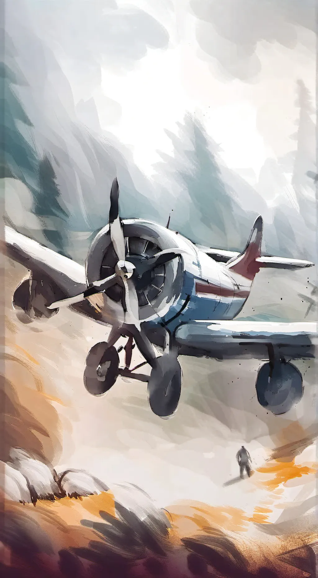 ai character: Plane background