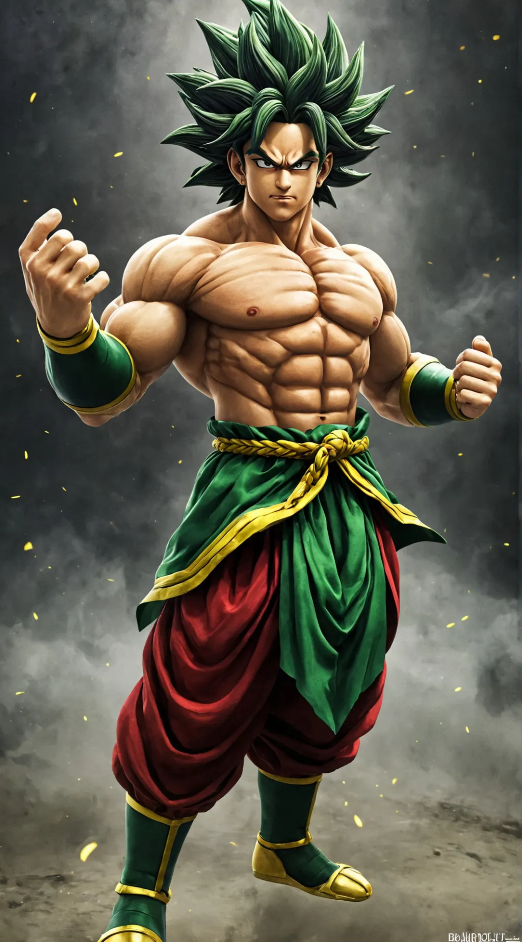 ai character: Blak Broly  background
