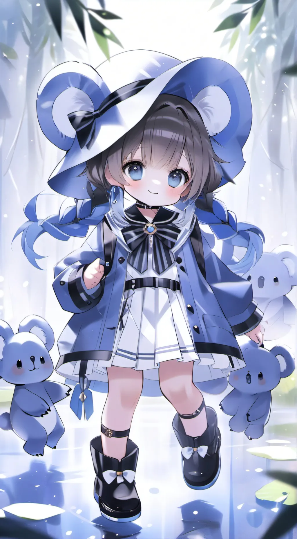 ai character: 99 nights inForest background