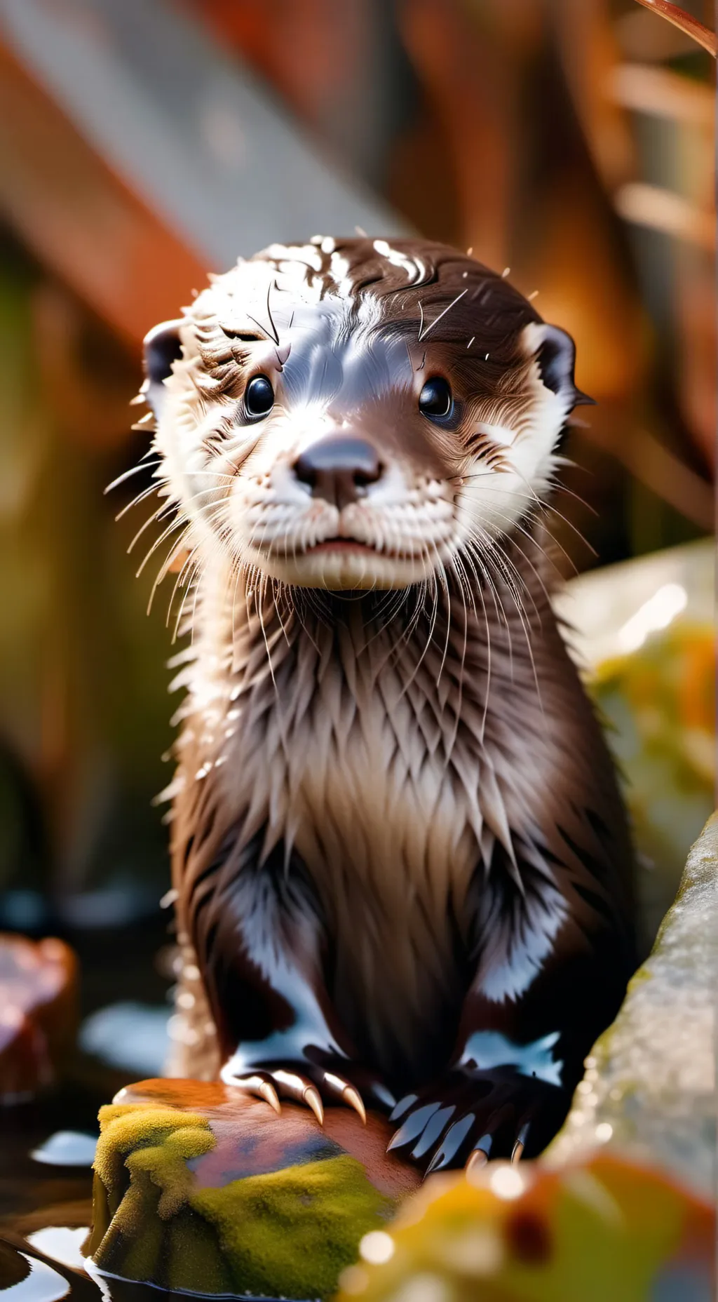 ai character: Baby otter background