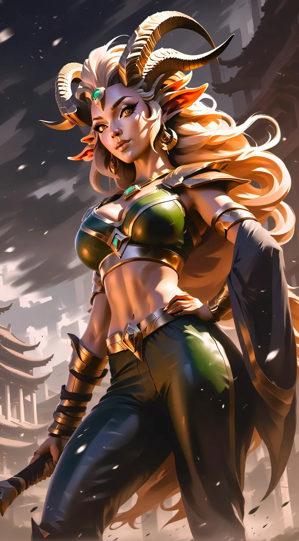 ai character: Pashmina  background