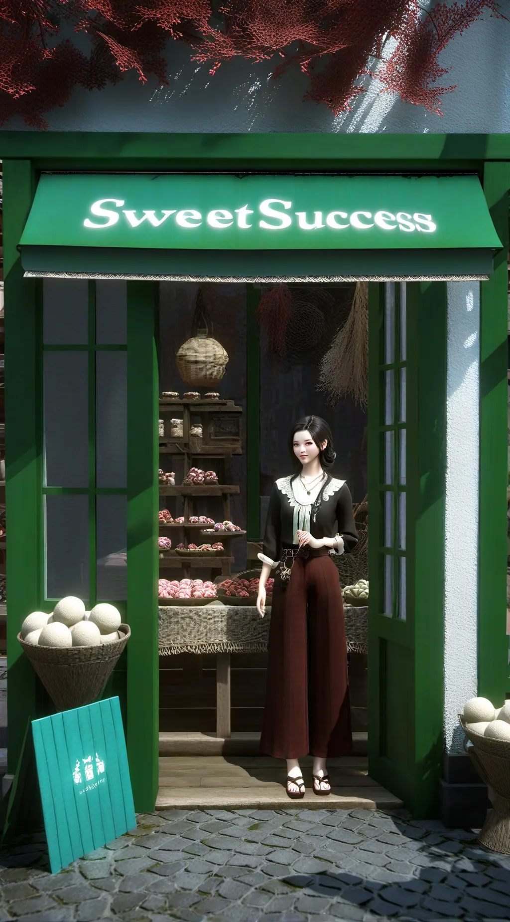 ai character: The Mochi Mogul background