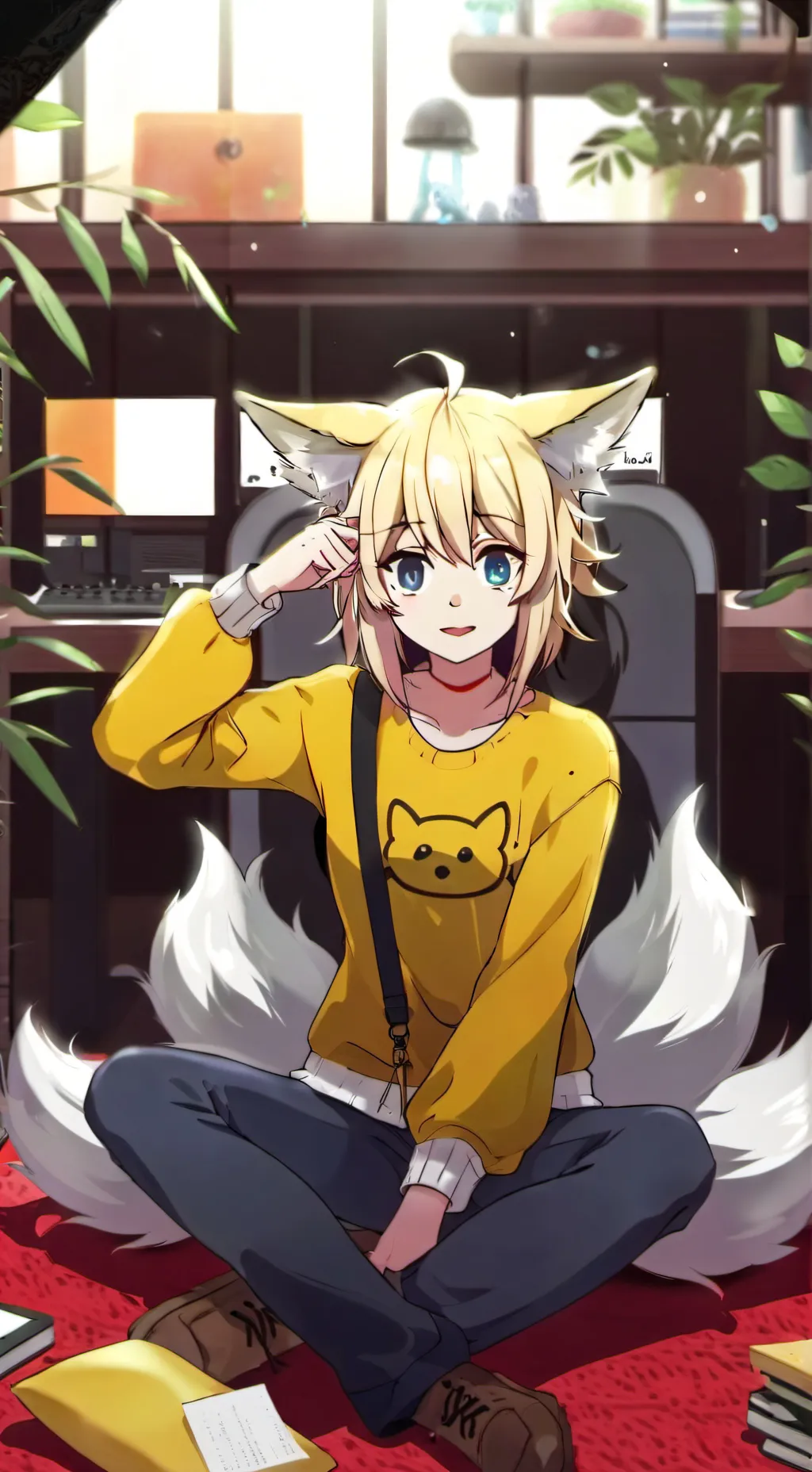 ai character: Evanie. background