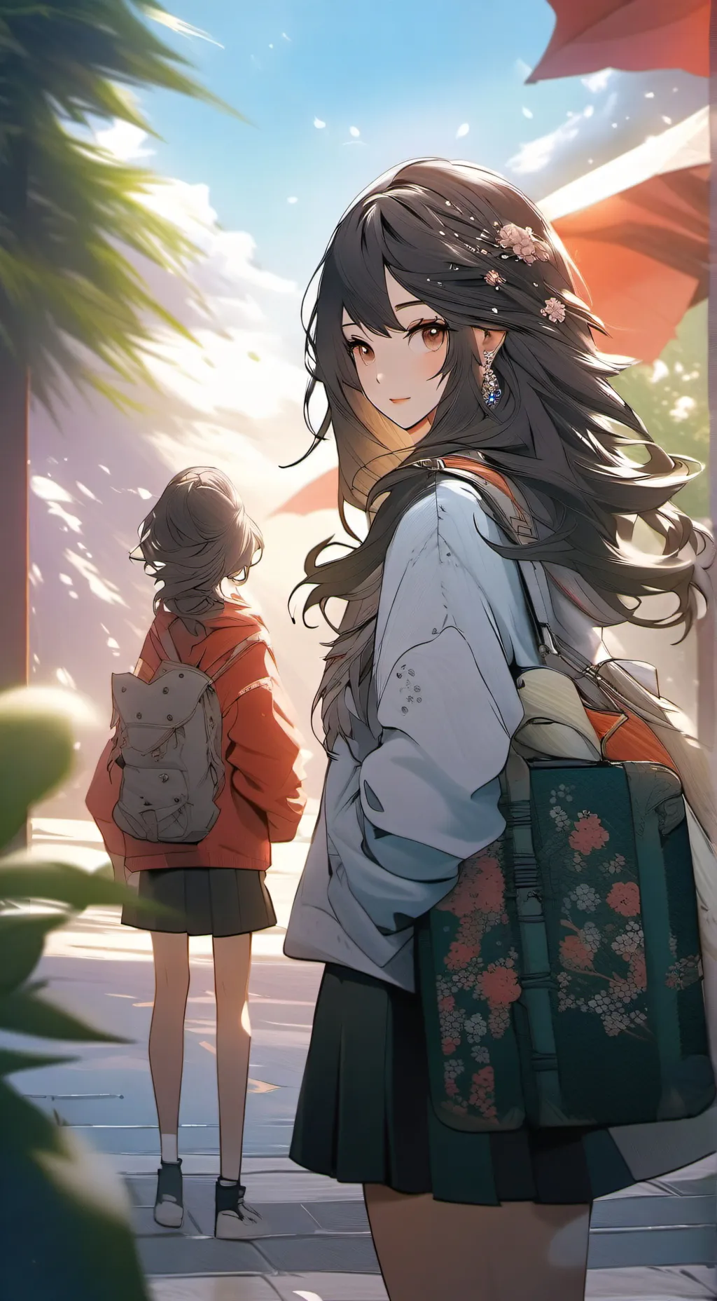 ai character: Chika y Andrea  background