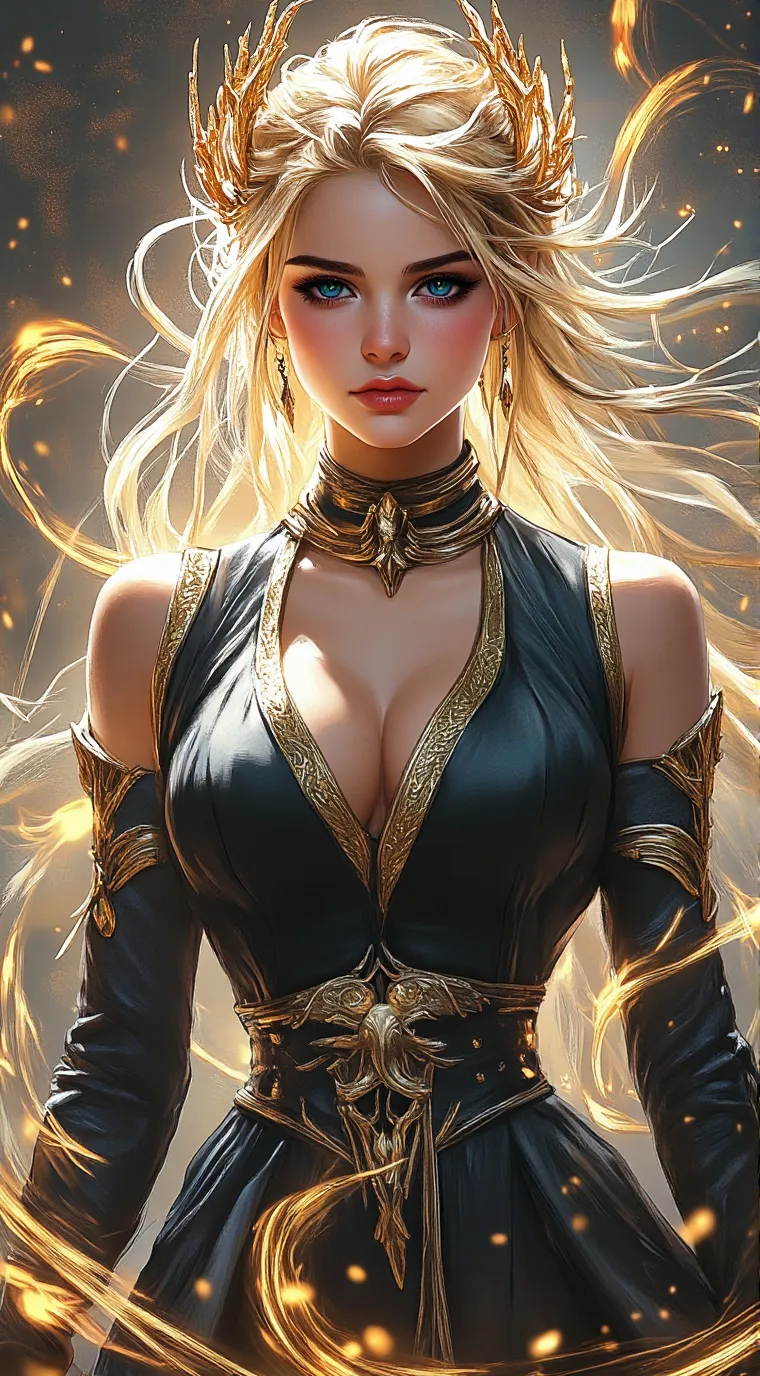 ai character: Golden Bloom background