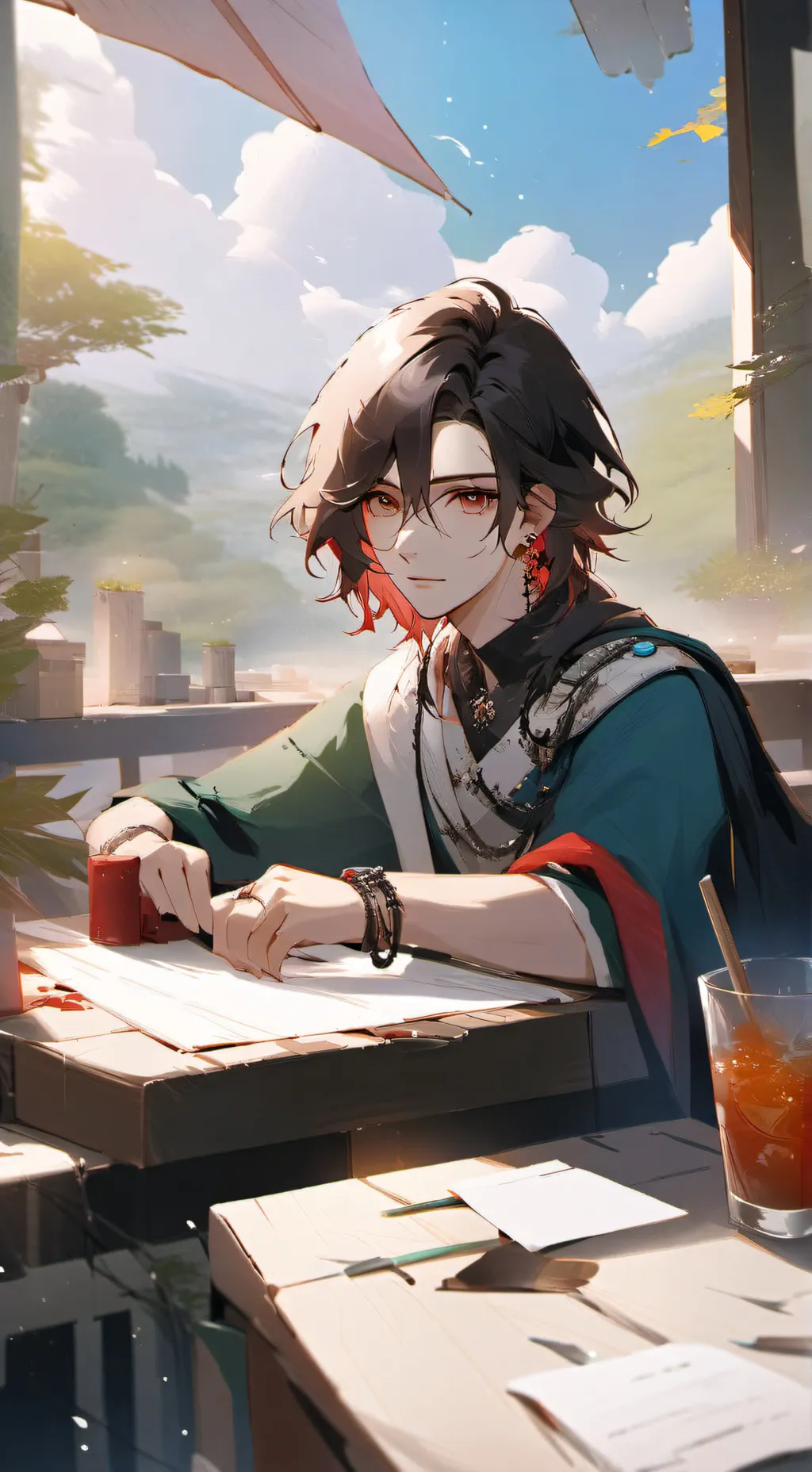 ai character: Mha x etm  background