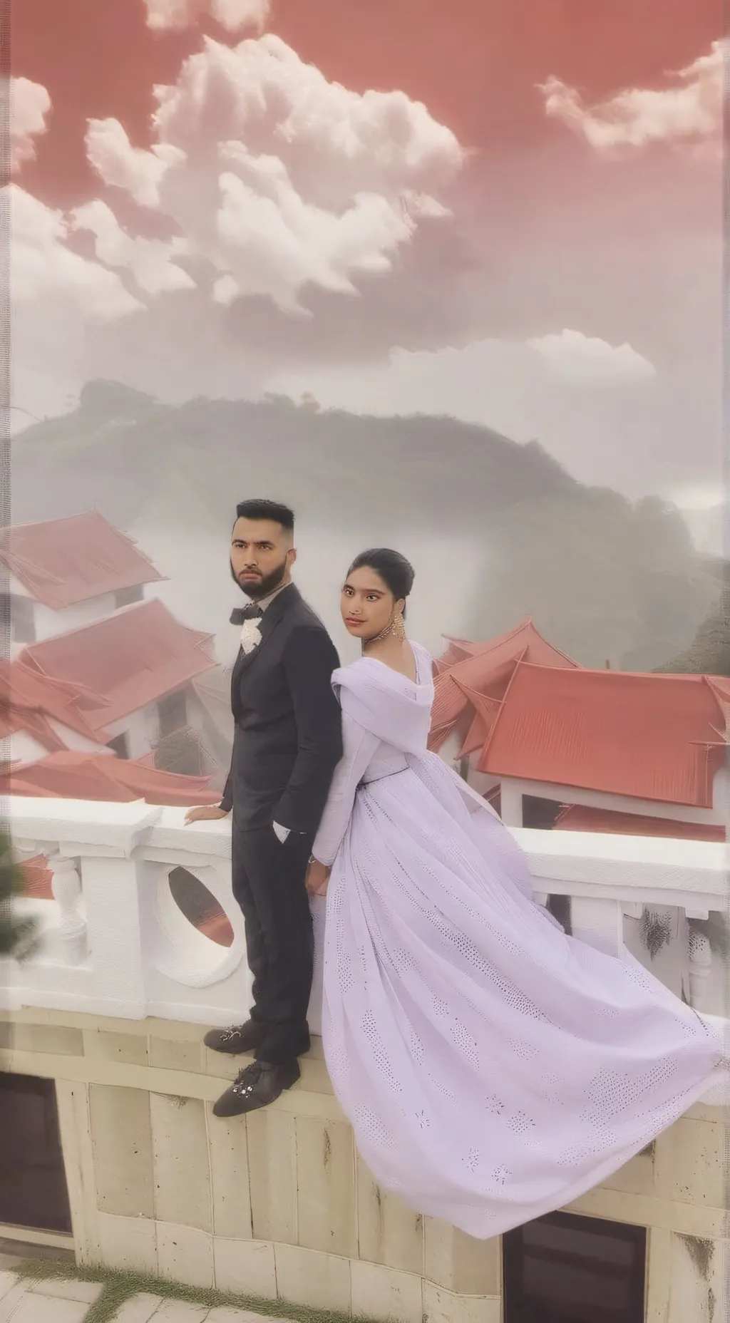 ai character: king and queen background