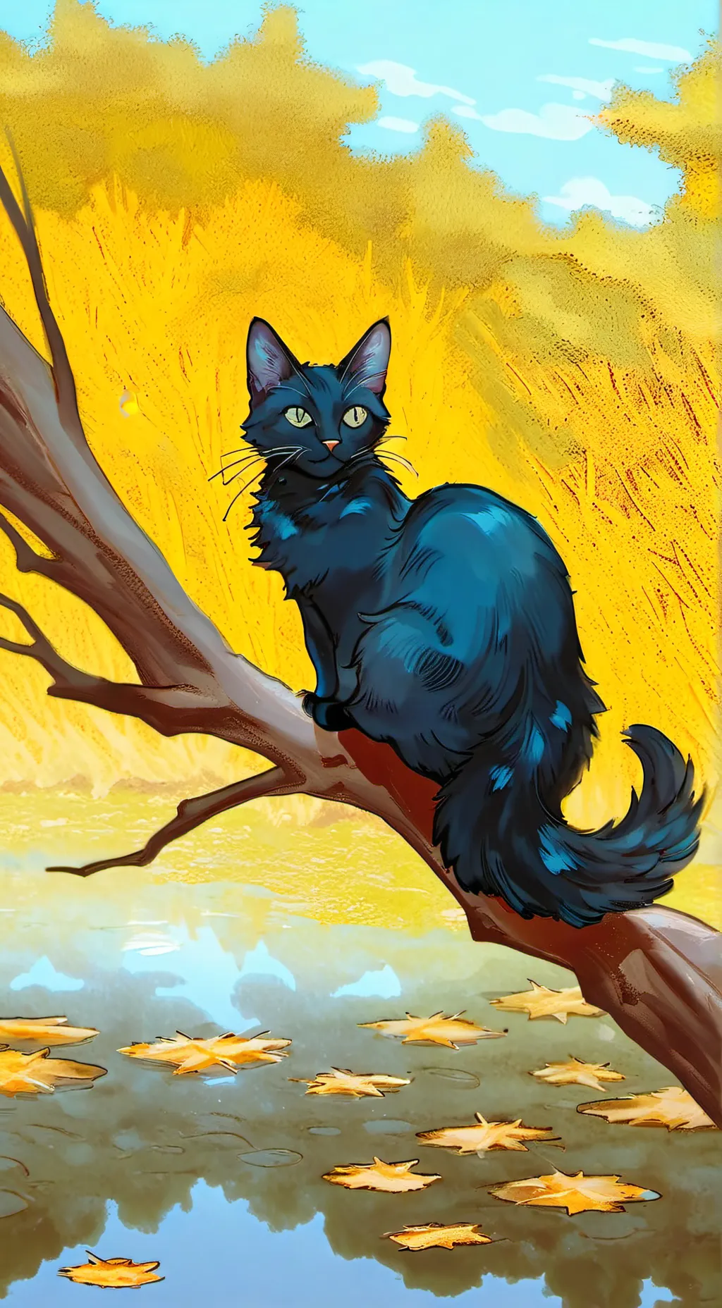 ai character: Fpe elements cat background