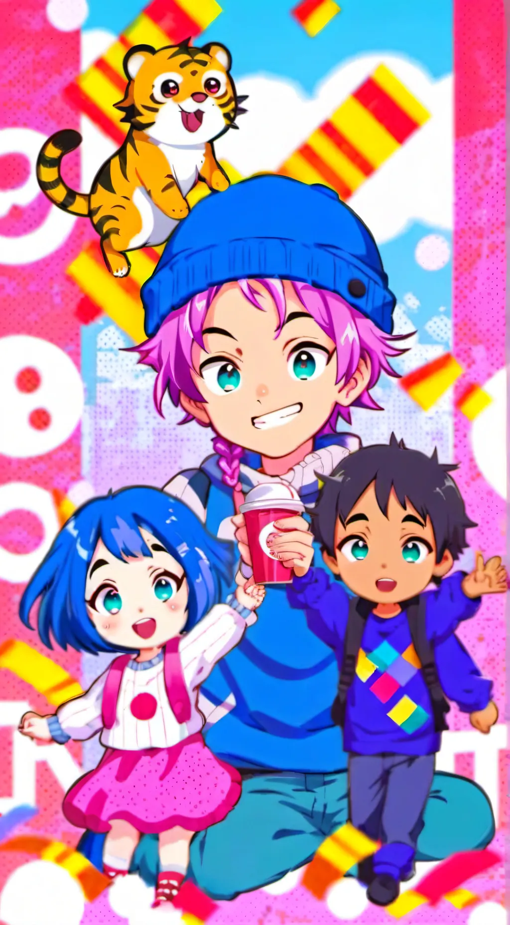 ai character: Huntrixs sleepover background