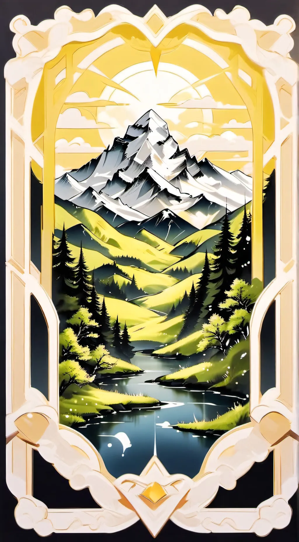 ai character: Purple x green background