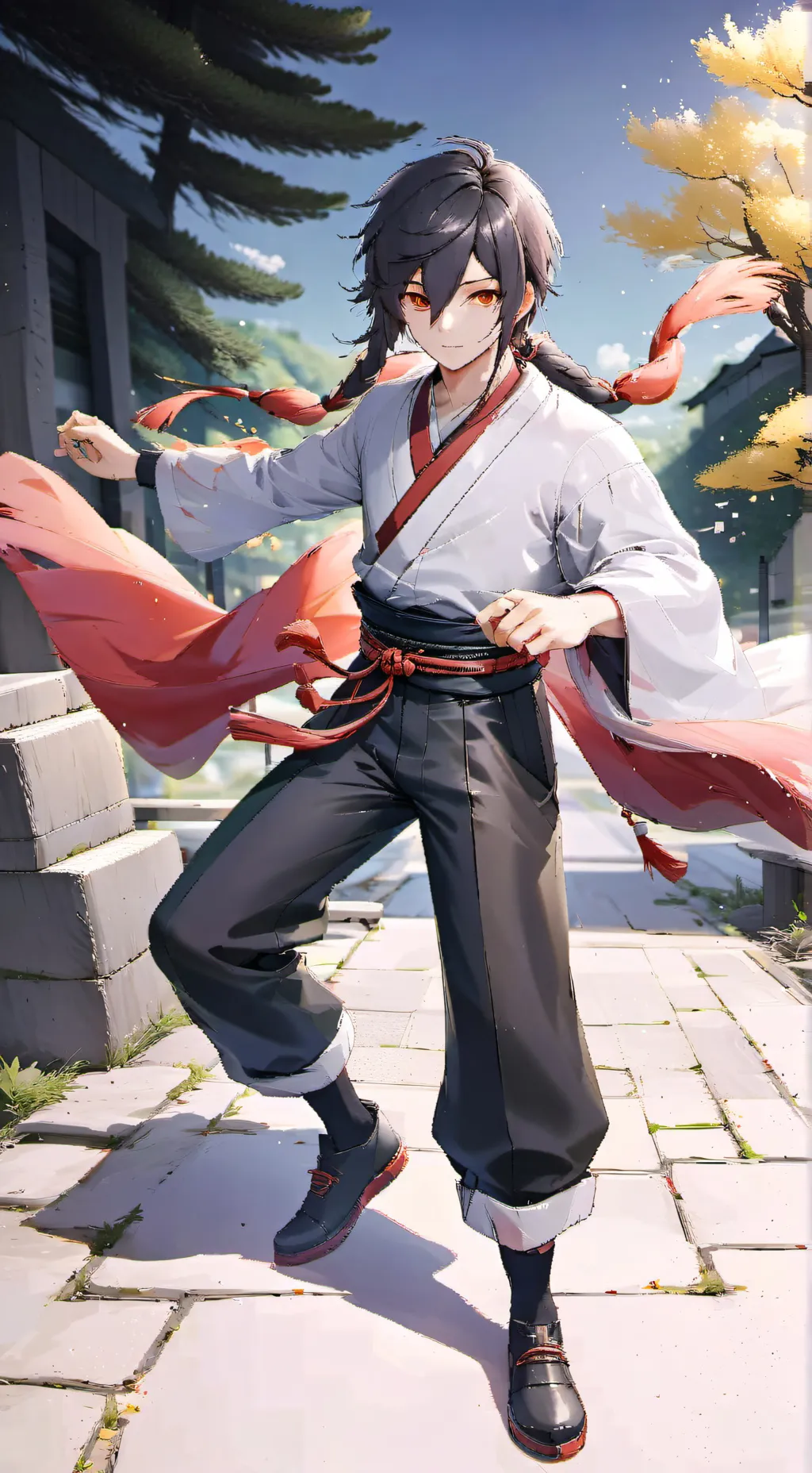 ai character: Yoshito godo  background