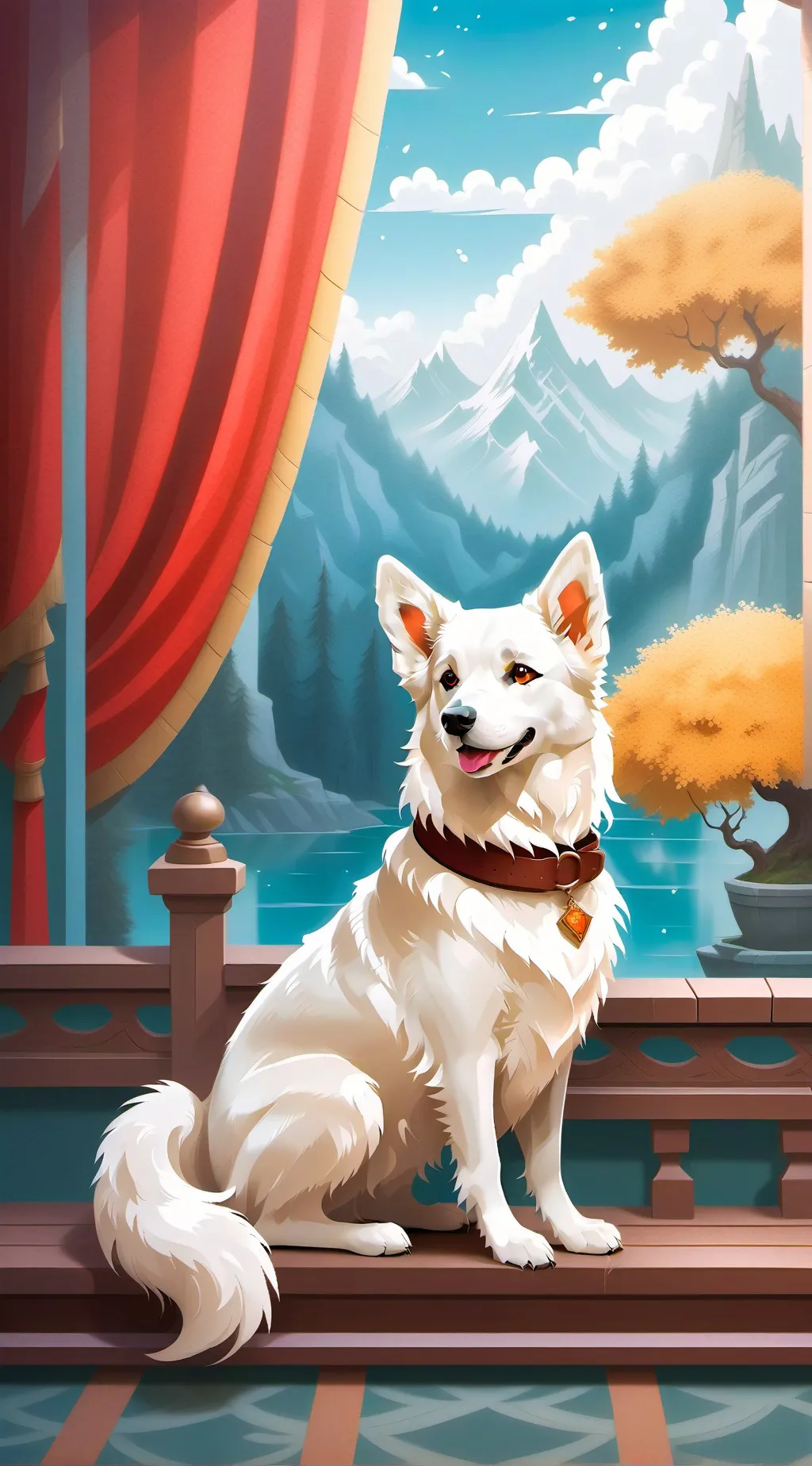 ai character: dw in a forest!! background