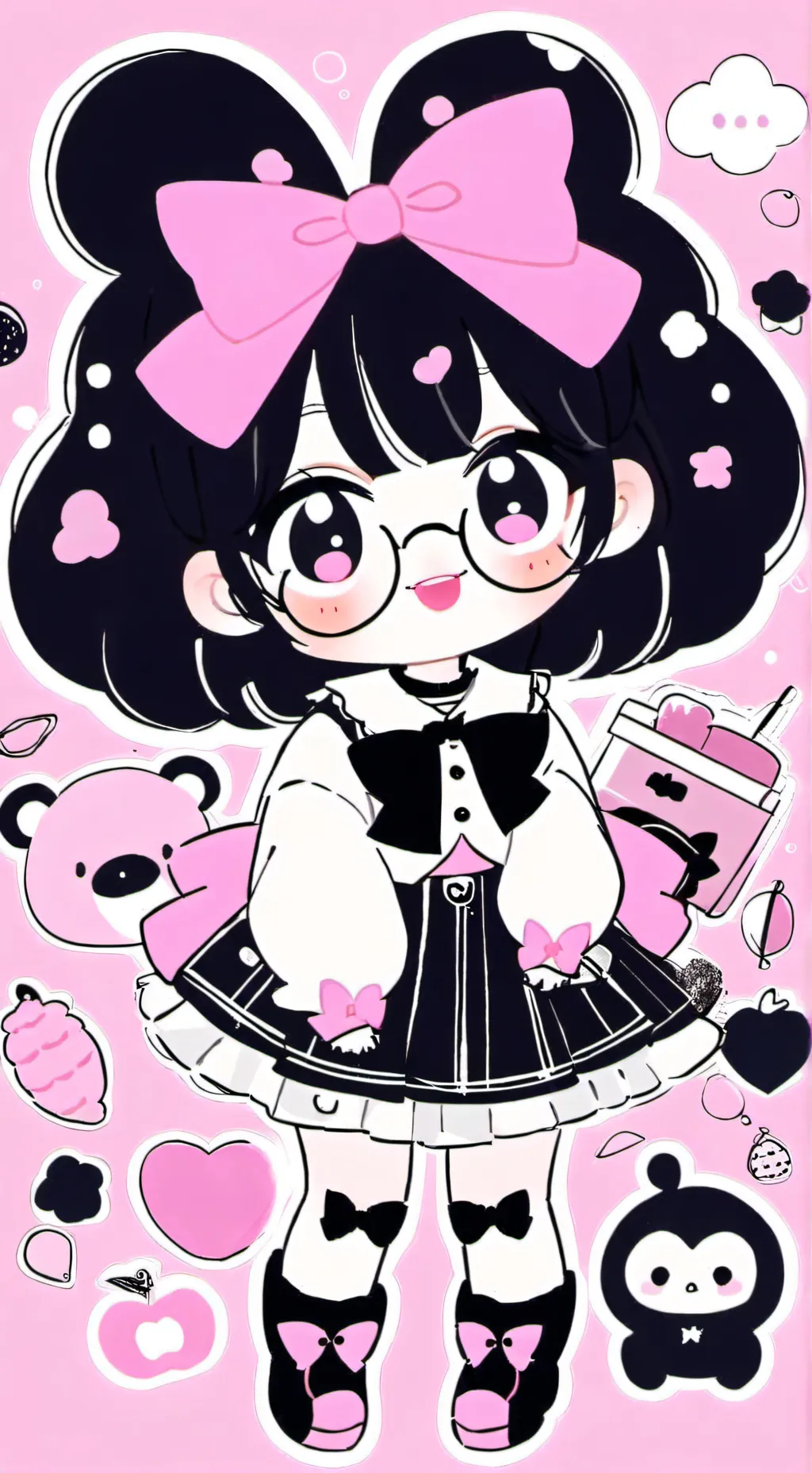 ai character: kawaii child background