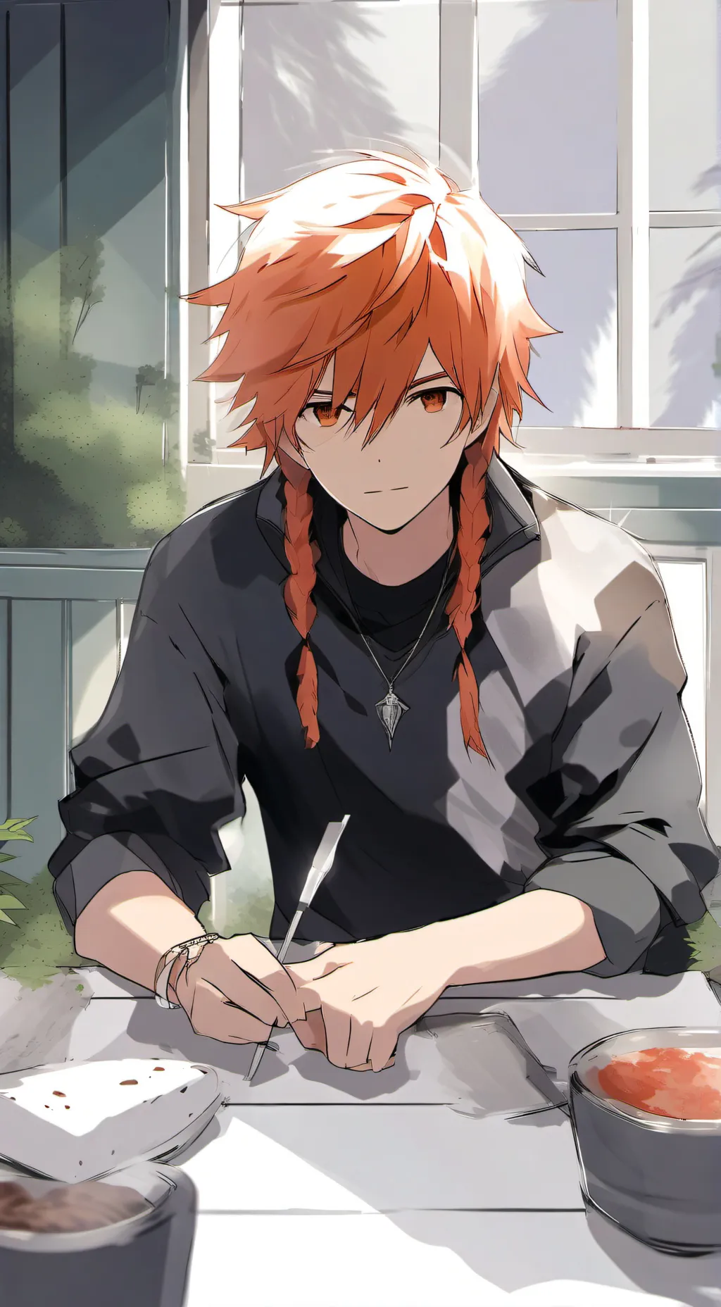 ai character: kny triste background