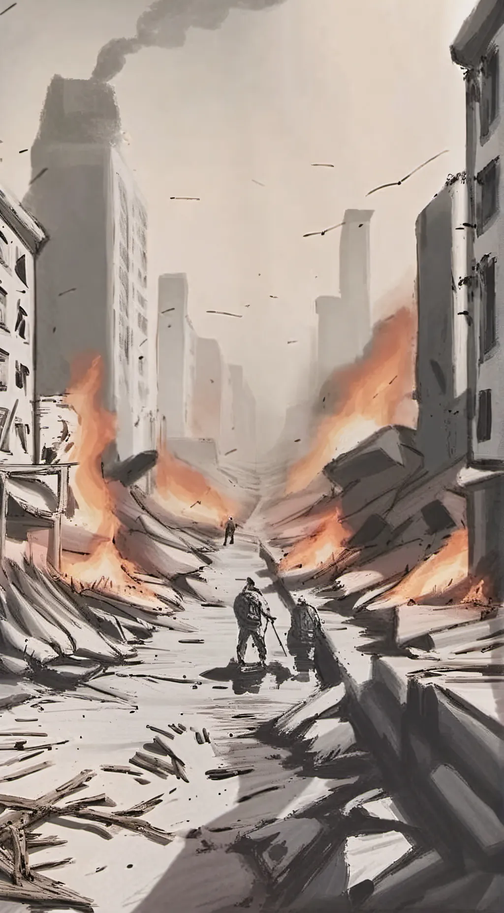 ai character: End of the world background