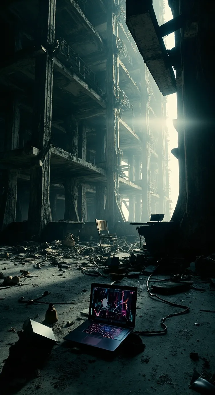 ai character: Abandoned Flat background