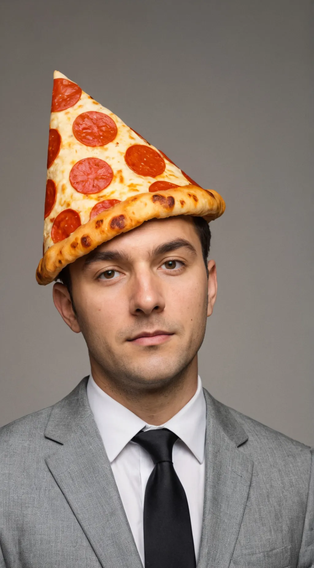 ai character: crazy pizza man background