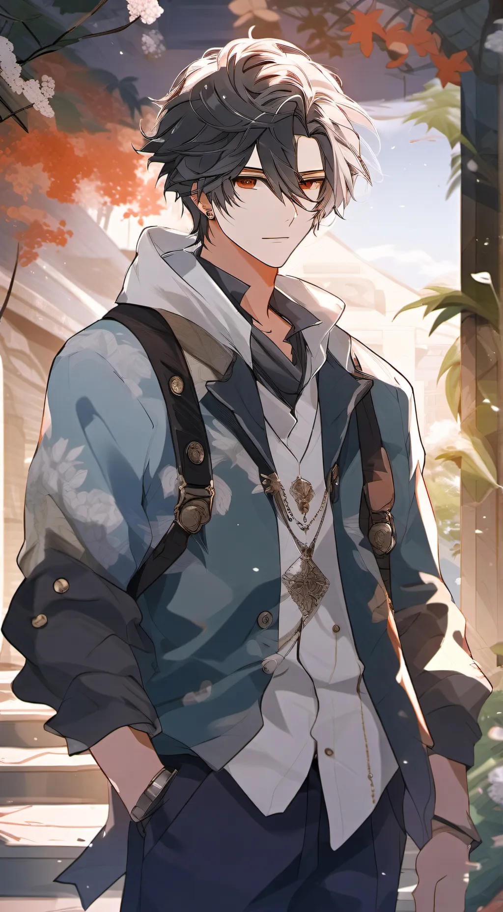 ai character: kukunishi keto  background