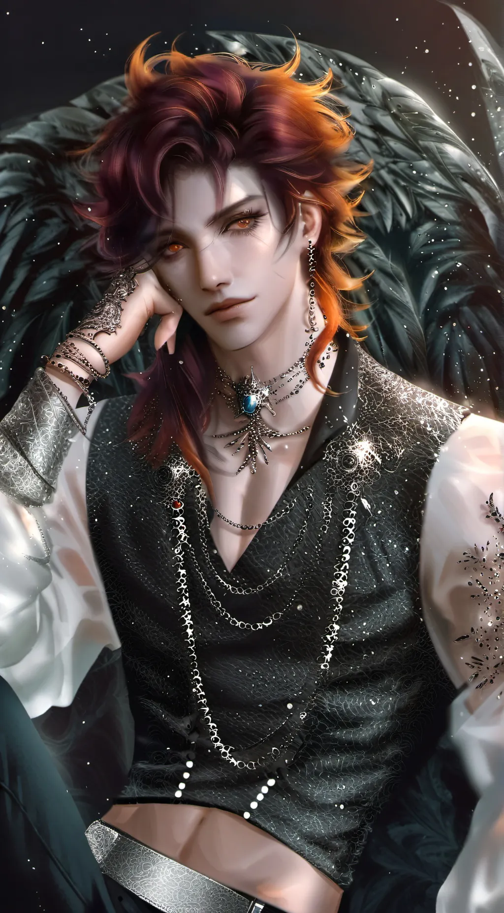 ai character: Asher💥💞 background