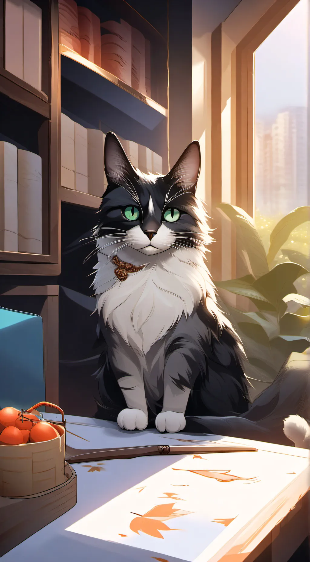 ai character: un chat  background