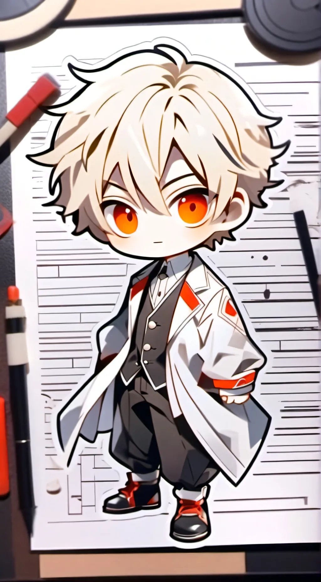 ai character: Bakugo is calm background