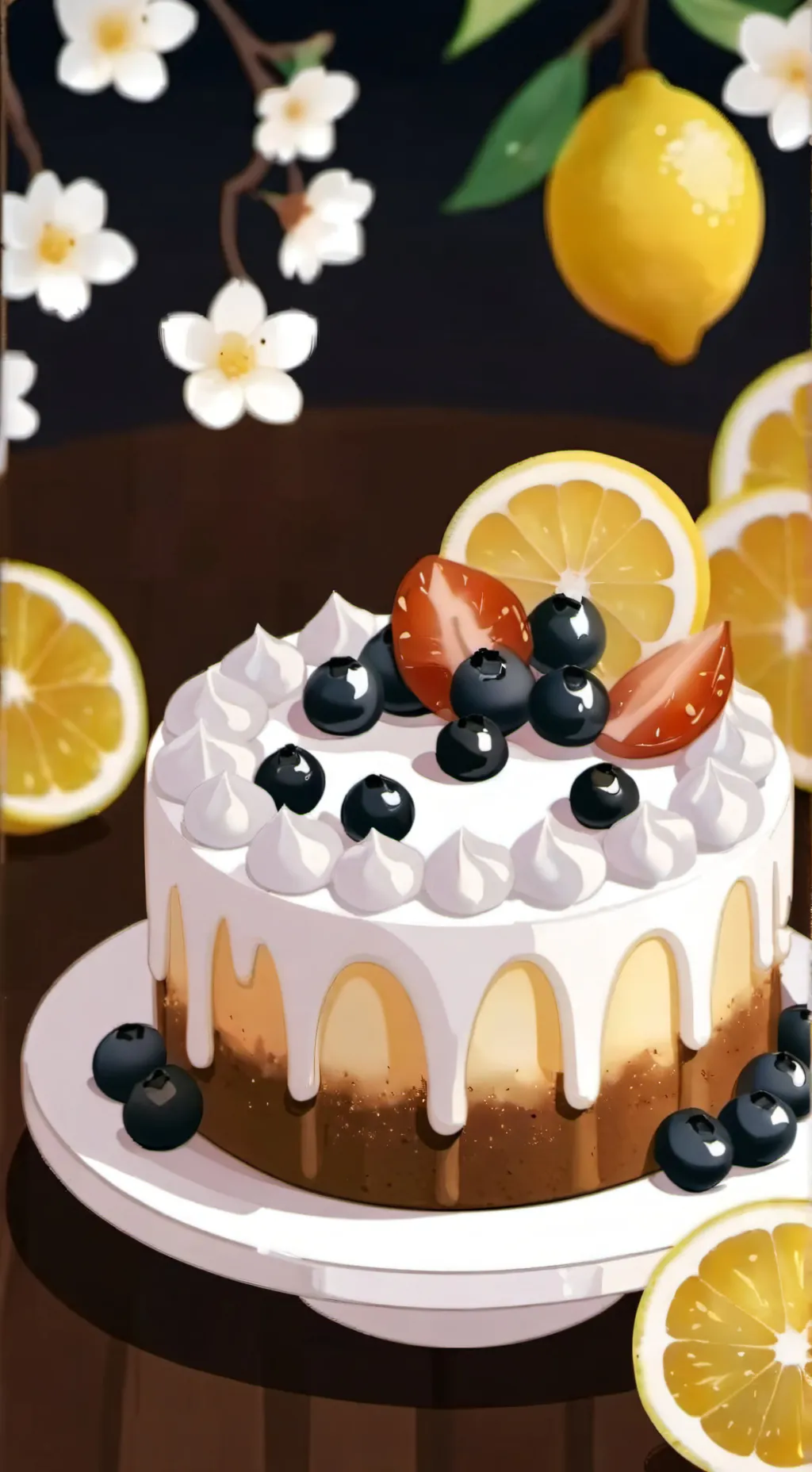 ai character: The cake background