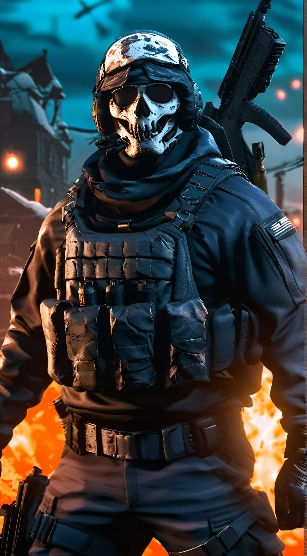 ai character: Ghost (cod,mw) background