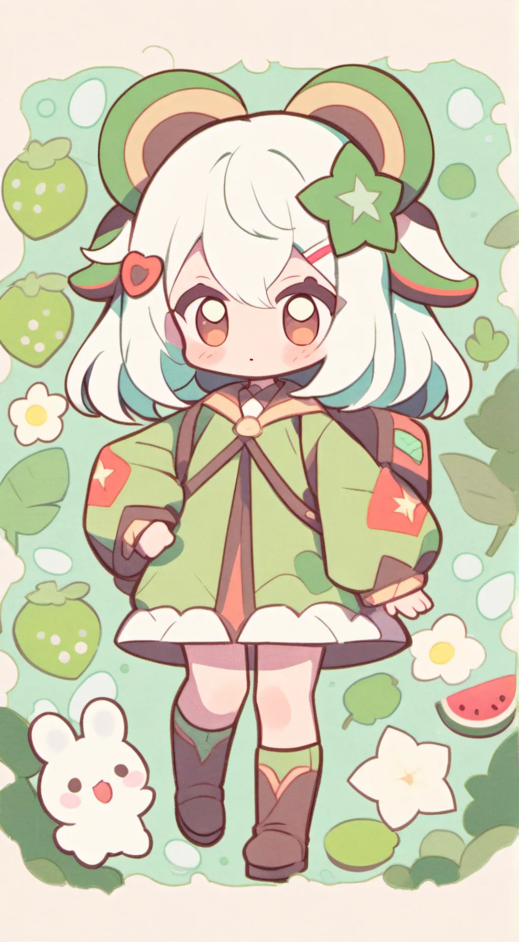 ai character: Lexi avocado background