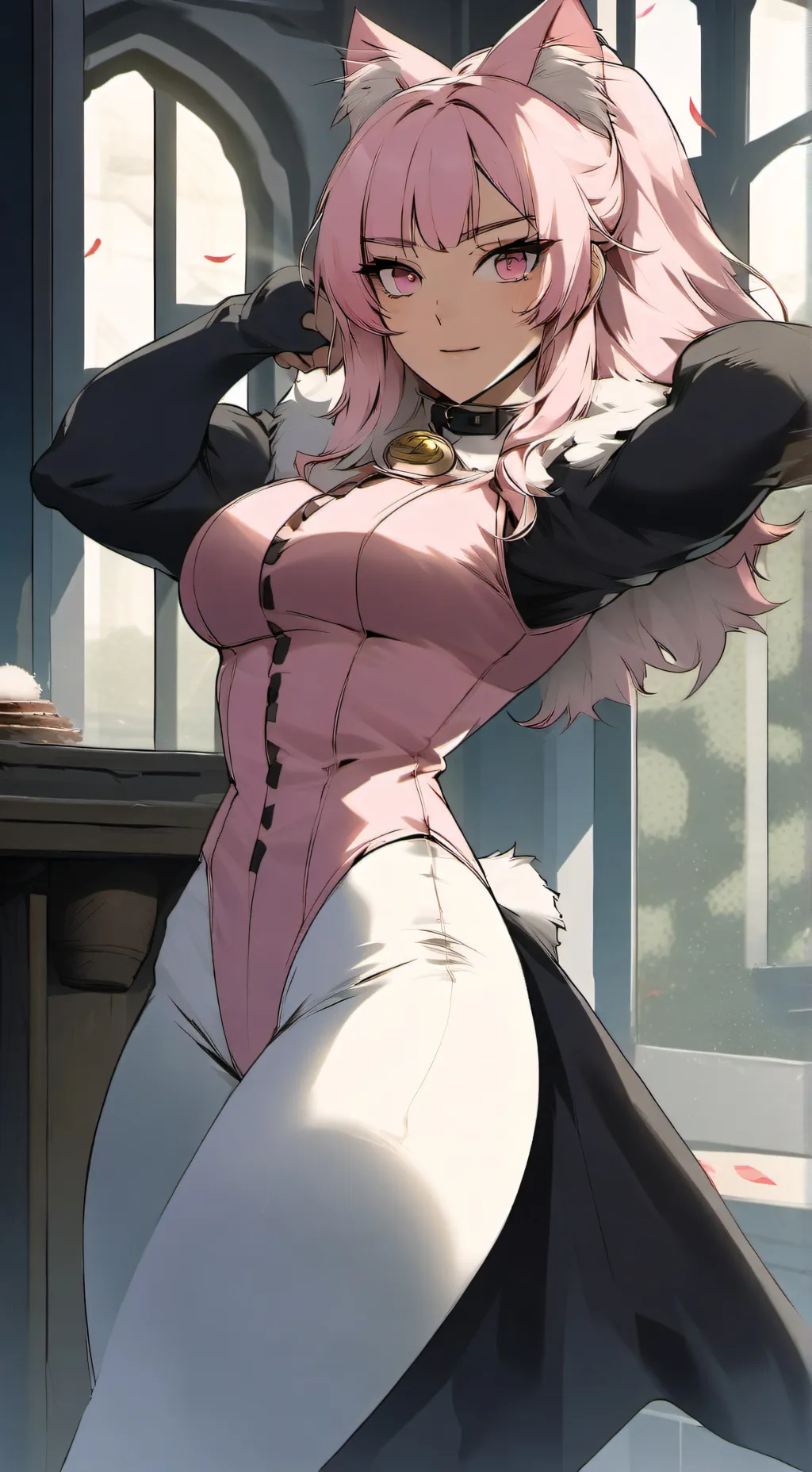 ai character: Elaine  background