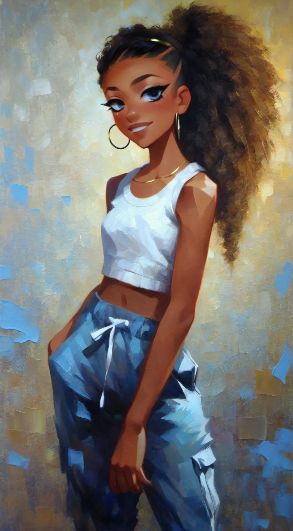 ai character: trapHouse again  background