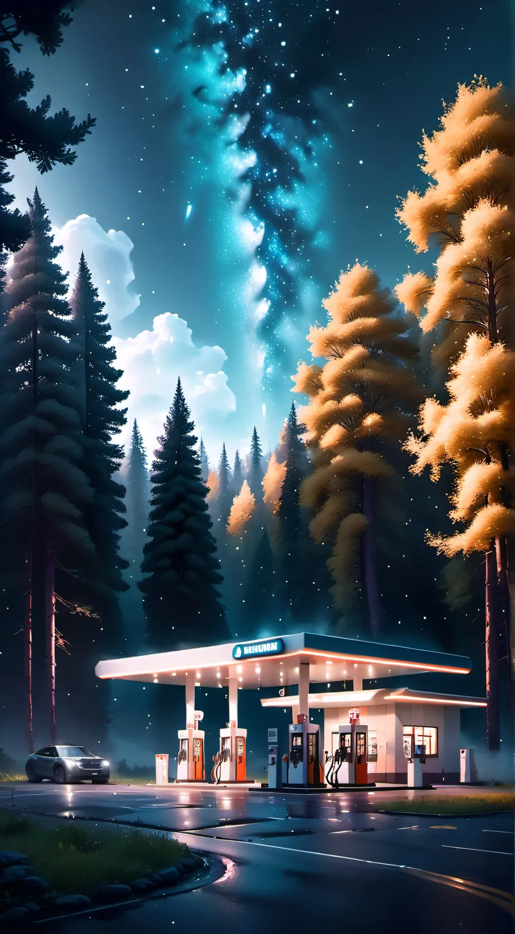 ai character: Stonelake gas n go background