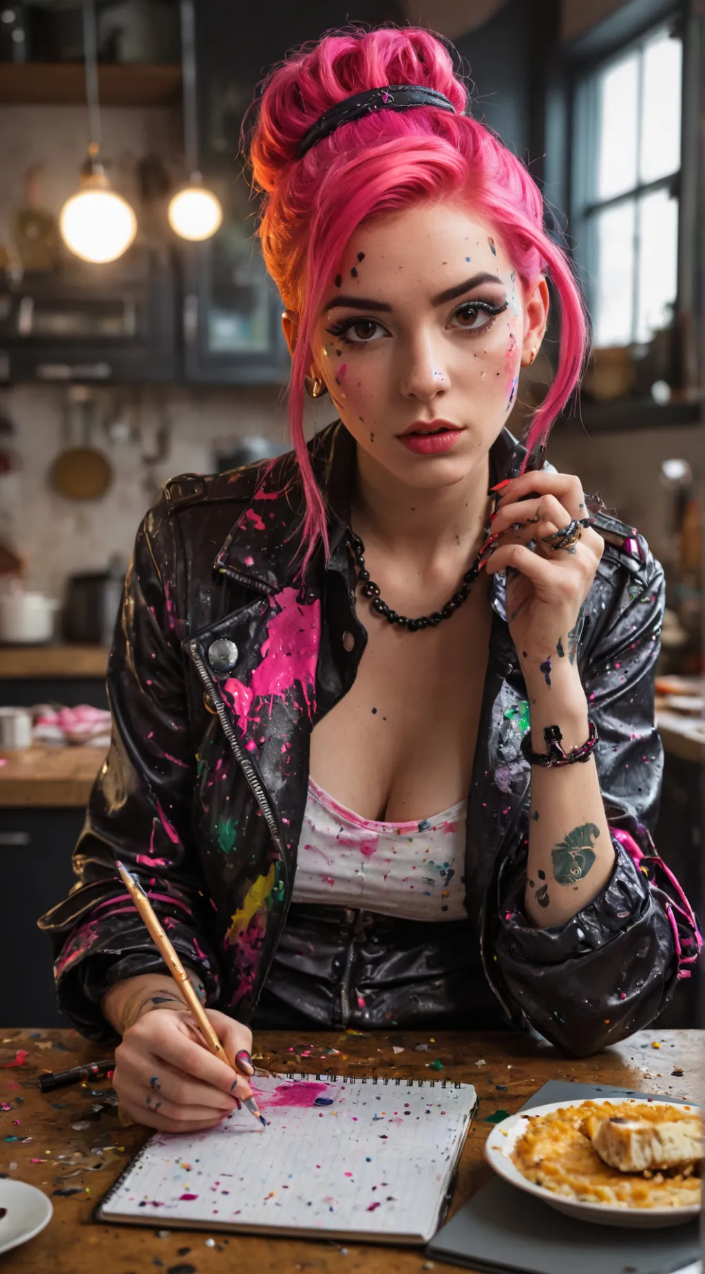 ai character: The Edible Art Enthusiast background