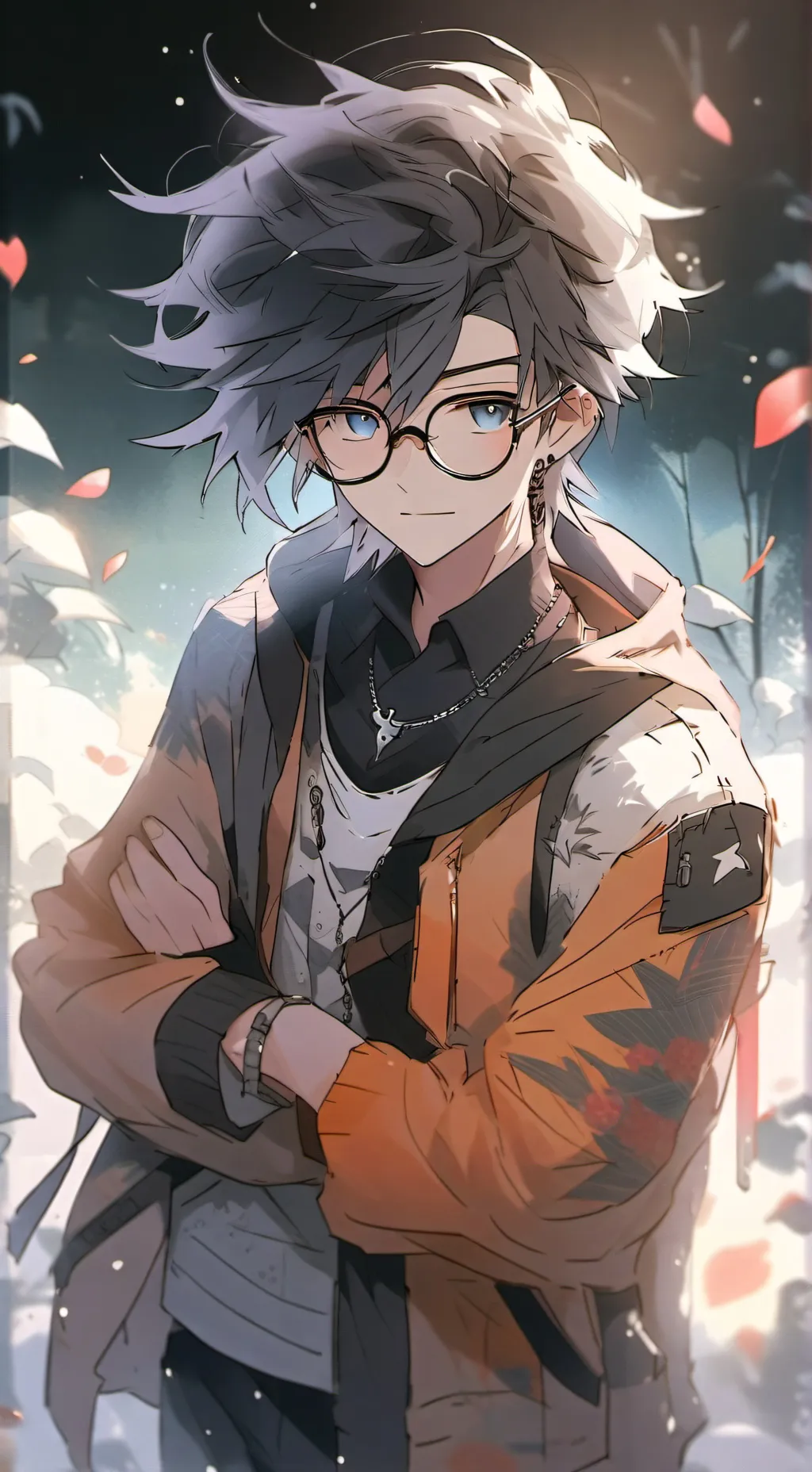 ai character: cloudy  background