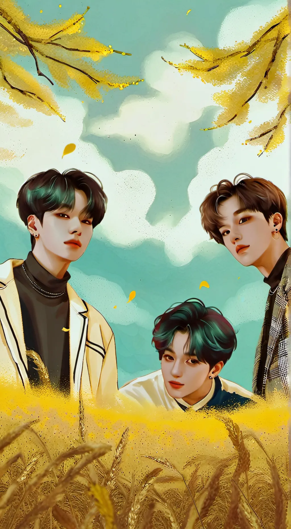 ai character: bts x hogwarts background