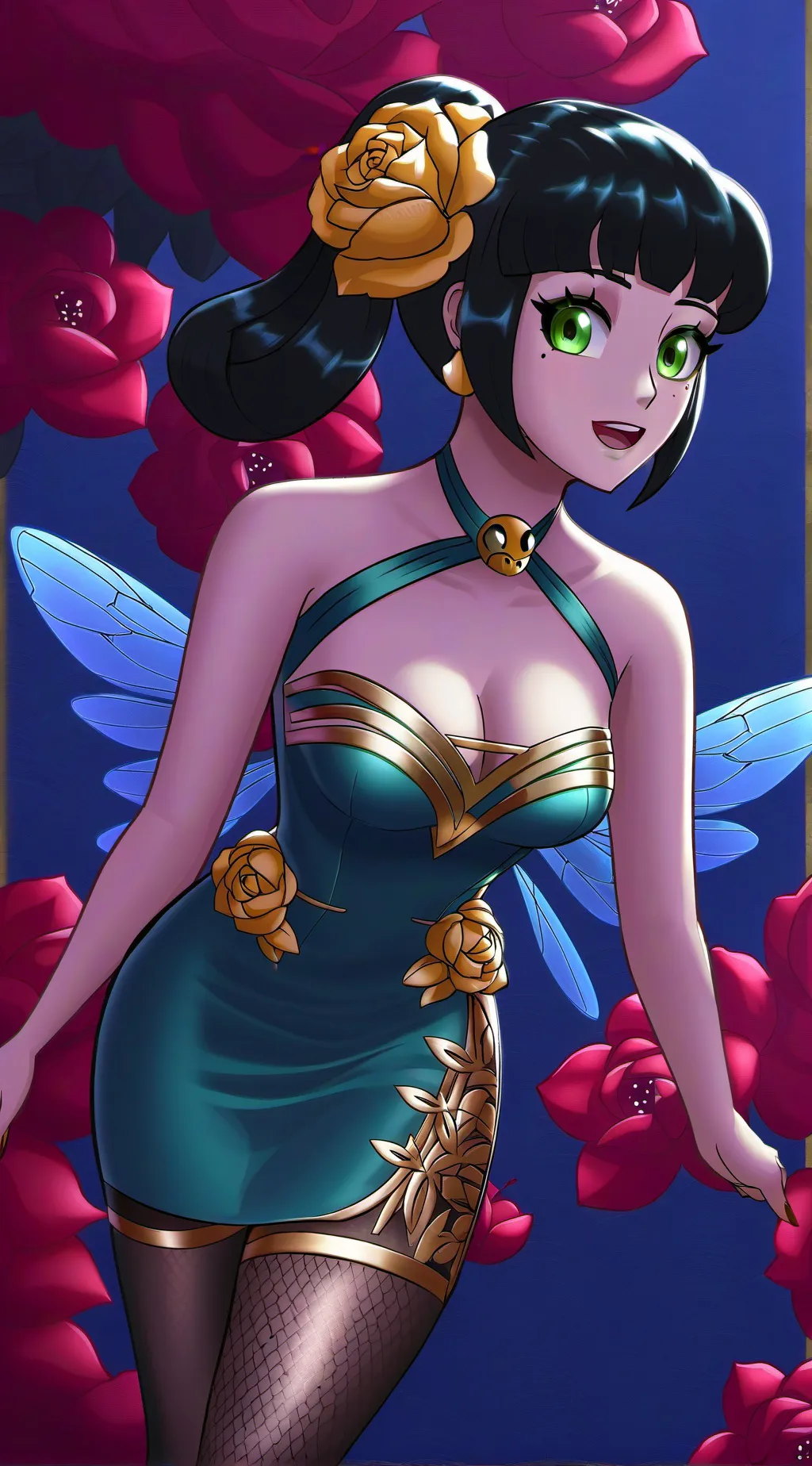 ai character: Clia Morris  background