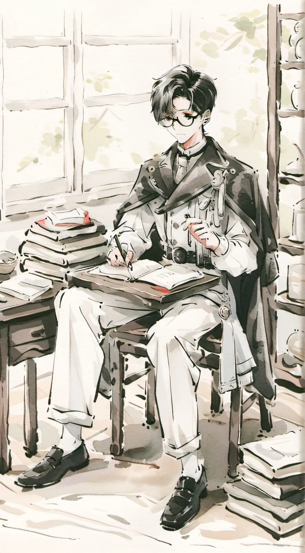 ai character: mha classroom  background